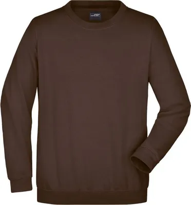 Produktbild von James & Nicholson Sweatshirt Round Sweat Heavy braun Größe XXL