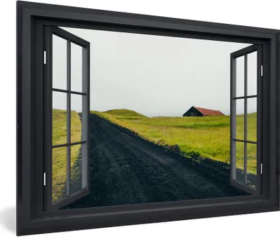 Produktbild von MuchoWow® MuchoWow® Gerahmtes Poster Aussicht - Natur - Nebel 30x20 cm - Poster mit zchwarzem Bilderrahmen - Kunstdruck - Bild-Poster