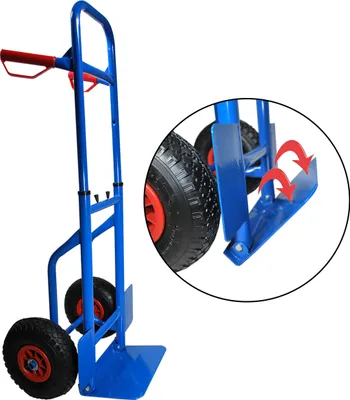 Produktbild von Sackkarre Transportkarre höhenverstellbar klappbar Stapelkarre Karre 200 kg blau