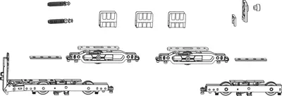 Produktbild von MACO HS Grundkarton Laufwagen 400 kg, mit Bürsten, silber (103069)