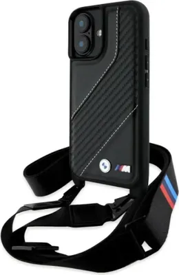 Immagine prodotto di Bmw Bmhcp16S23Pscck Iphone 16 6.1 Czarny/Nero Custodia rigida M Edition Carbon Stripe & Strap