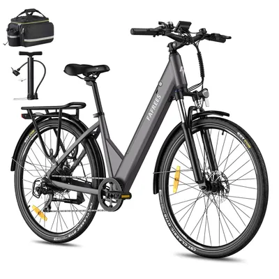 Produktbild von Pedelec MTB 27,5 Zoll, Rostfreie Aluminiumlegierung 36 V 15 Ah 540 Wh bis zu 90 km-110 km, Wasserdicht IP54 mit 7 Gang und App, Grau