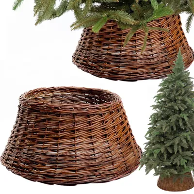 Immagine prodotto di Cesto artigianale per l'albero di Natale, color naturale, 60 cm