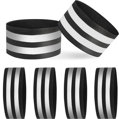 Productafbeelding van Reflecterende banden - Set van 6 - 40 x 5 cm - Zwart