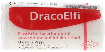 Zdjęcie produktu dla DracoELFI Elast.Fixierbinde gekreppt 4mx8cm wiolonczela, 1 St BIN