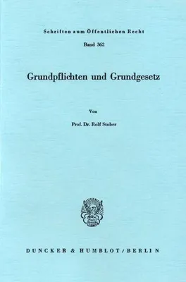 Produktbild von Grundpflichten und Grundgesetz.