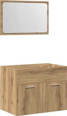Image de vidaXL Ensemble de meubles de salle de bain 2 pièces chêne artisan bois composite