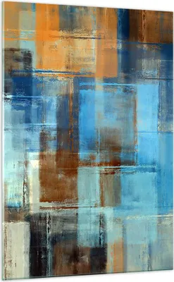 Produktbild von Bilder auf glas - Einteilig - Abstraktion modern - 70x100cm - Glasbilder - Wandbilder - Bilder - zum Aufhängen bereit - Wanddekoration aus Glas - Glas Bilder - Wandbild auf Glas - GPA70x100-3418