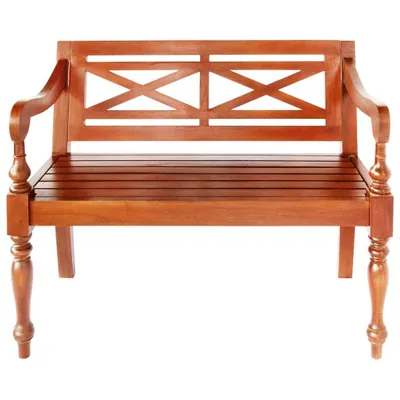 Immagine prodotto di Panca Batavia 98 cm in legno massiccio di mogano marrone scuro