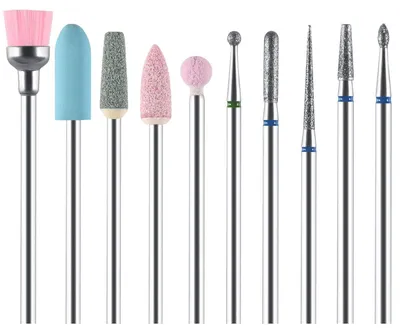 Image de URAQT 10 pcs fraise à ongles électrique bits ensemble manucure pédicure soins des ongles