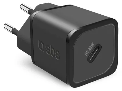 Produktbild von SBS PD Reiselader 20W USB-C GaN schwarz