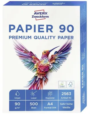 Productafbeelding van A4 papier Printerpapier Kopieerpapier - 500 vellen - 90 g/m² - Hoogwit