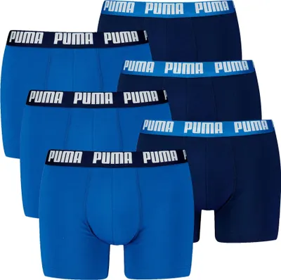 Produktbild von PUMA Herren Boxershorts, 6er Pack - Everyday Basic Boxers 6P, Baumwolle Stretch, einfarbig Blau XL