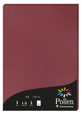 Obrázek produktu pro Pollen by Clairefontaine Papier DIN A4, bordeaux