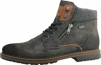 A single gray boot is shown against a white background.