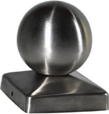 Produktbild von Powertec Garden Edelstahl Pfostenkappe Balloptik 71x71mm 2er Set