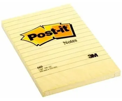 Produktbild von 3M Post-it 102 x 152mm (6 x 100), Gelb, 10,2 cm, 15,2 cm