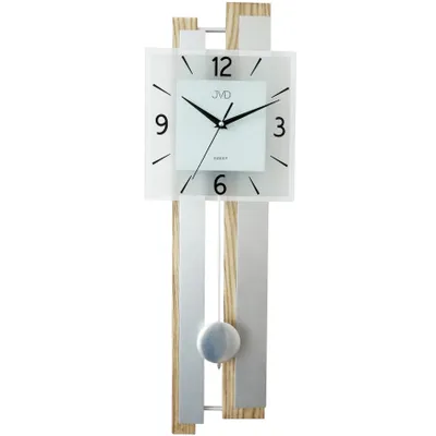 Produktbild von JVD NS19033 Wanduhr Quarz mit Pendel eiche-farben ohne Ticken