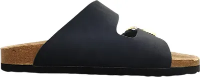 Imagen del producto de Jane Klain: Sandalias de mujer, tipo chanclas, suela acolchada, color negro, para uso casual