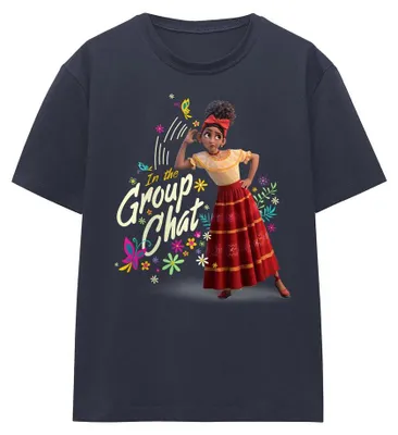 Obrázek produktu pro Tričko Encanto – „In The Group Chat“ pro ženy TV34668 (XL) (námořnická modrá)