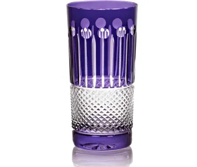 Produktbild von Longdrinkglas 320ml, violett aus Bleikristall