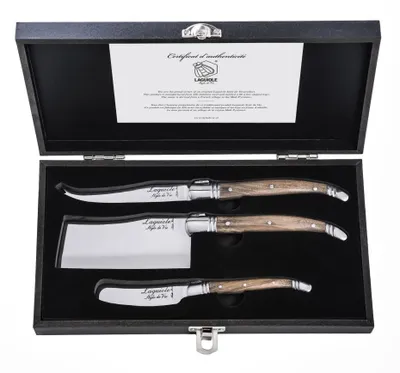 Image de Laguiole Style de Vie Luxury Line Set de couteaux à fromage 3 pièces