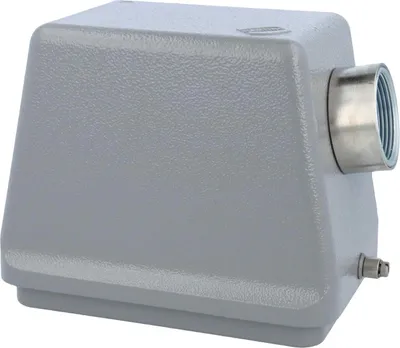 Produktbild von HARTING Han 48B Tüllengehäuse hoch, 1xM32 seitlicher Kabelabgang, für 1 Bügel (am Unterteil) Verschraubung M32