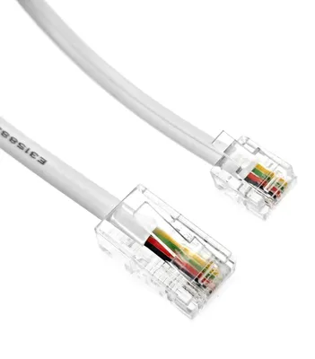 Productafbeelding van 0,5M RJ11 naar RJ45 telefoonkabel, platte DSL-modemkabel
