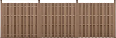 Produktbild von WPC Gartenzaun Sichtschutz Windschutz Lamellenzaun Zaun 562x185cm Braun [neu.holz]