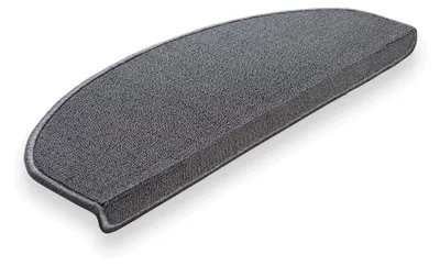 Produktbild von Brielle Antirutsch Treppenstufen Matten selbstklebende Teppich Treppenstufen halbrund 20 dp Trittschalldämmung 15 Stück 65 x 24 x 3,5 cm Anthrazit