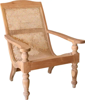 Productafbeelding van Comfortabele fauteuil, teakhout, Valinge, massief hout, weerbestendig