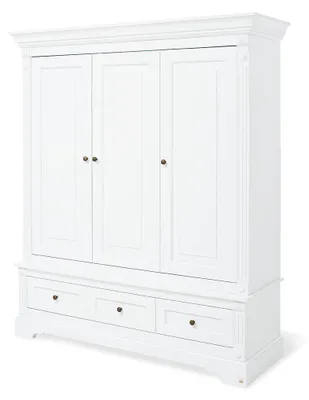 Produktbild von Pinolino Kleiderschrank 'Emilia' groß Edelmatt: MDF Uni, weiß lackiert