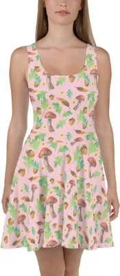 Produktbild von Mr. & Mrs. Panda Sommerkleid Waldträume Design S - Weiß - Geschenk, Damen-Sommerkleid, Freizeitkleid, Jerseykleid, A-Linien-Kleid, Laub, Damenkleid, Blätter, Glühwürmchen