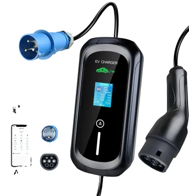 Produktbild von Tragbares EV-Ladegerät, 7,2 kW Leistungsabgabe, Typ 2 Kompatibilität, APP-7.2KW-5M