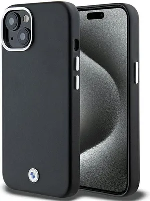 Image de Bmw Bmhmp14S23Pufwk Iphone 14 / 15 / 13 6.1 Czarny/Noir Signature Wrapped Metal Magsafe