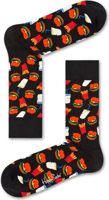 Produktbild von Happy Socks Herrensocken Hamburger schwarz - 41 - 46 / Schwarz