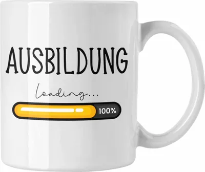 Produktbild von Trendation - Ausbildung Loading Bestanden Geschenk Tasse Geschenkidee Bestandene Prüfung Abschluss 2023 Lustiger Spruch (Weiß)
