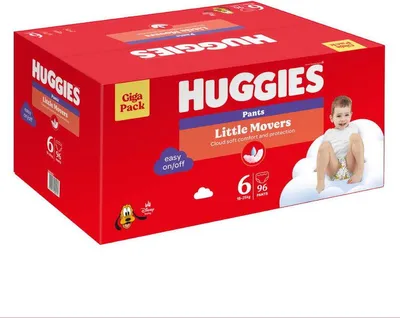 Obrázok produktu pre HUGGIES Little Movers nohavičky, balenie 6 ks (96 ks)