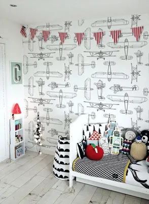 Produktbild von Coloray Fototapete 416x254 cm An Einer Wand Latex Latextapete - Utensilienflugzeuge.