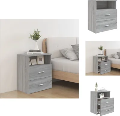 Obrázek produktu pro vidaXL Noční stolek šedý Sonoma 50x32x60 cm - Noční stolky