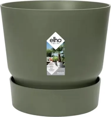 Produktbild von Topf Greenvile Rund - 25cm - Blattgrün - Frostsicher - Mit Wasserreservoir
