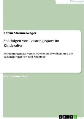 Produktbild von Spätfolgen von Leistungssport im Kindesalter