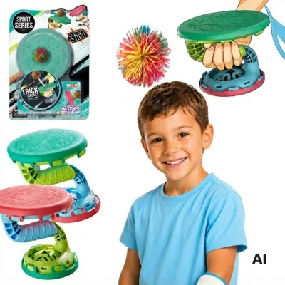 Produktbild von WOOPIE Gra für Kinder: Geschicklichkeitsspiel zum Fangen von Bällen mit Schläger, ideal für den Garten. Ballfänger