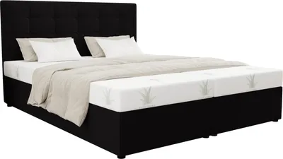 Obrázek produktu pro Manželská postel 140x200 s úložným prostorem DELILAH 1 - černá