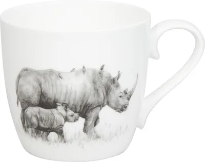 Image de Könitz Gobelet Amazing Animals - Rhinocéros, Bone China, noir, 425 ml, 11 2 057 2955