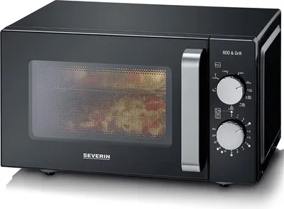 Produktbild von SEVERIN Mikrowelle MW 7762 Keramikboden und Grillfunktion schwarz/silber