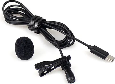 Obrázek produktu pro Lavalier mikrofon všesměrový kondenzátorový mikrofon typu C pro nahrávání zvuku videa černý