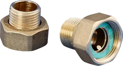 Image de Raccord vissé Wilo en laiton R 1"/28 i x G 1 1/2" i, 1 jeu 112047195, 1 pièce.