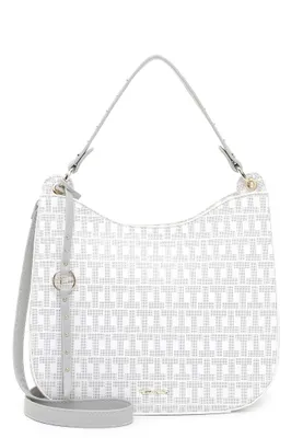 Produktbild von Tamaris Damen Umhängetasche Beutel Nieten T-Motiv Linn 32264, Farbe:Weiß
