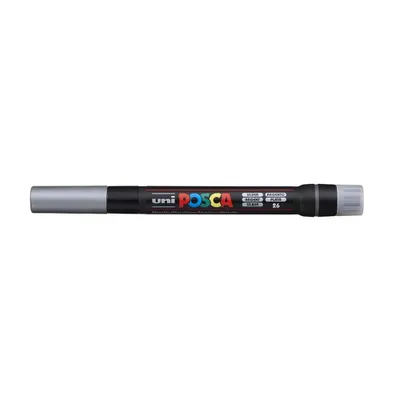 Obrázek produktu pro POSCA PCF-350, Stříbrná, Černá, Stříbrná, 1 barva/barev, Inkoust na vodní bázi, Štětičkový hrot, Kulatý
